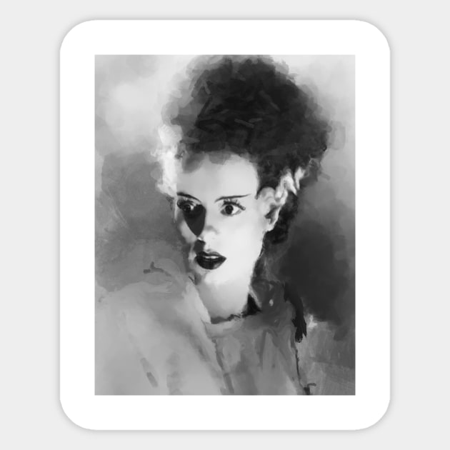 Bride of Frankenstein Sticker by Blade Runner Thoughts